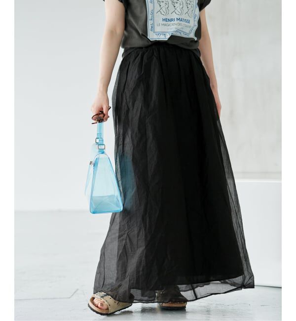 IENA「《予約》MARILYN MOON/マリリンムーン sheer cotton 2way op ワンピース 4263-105」|ワンピース|ブラック