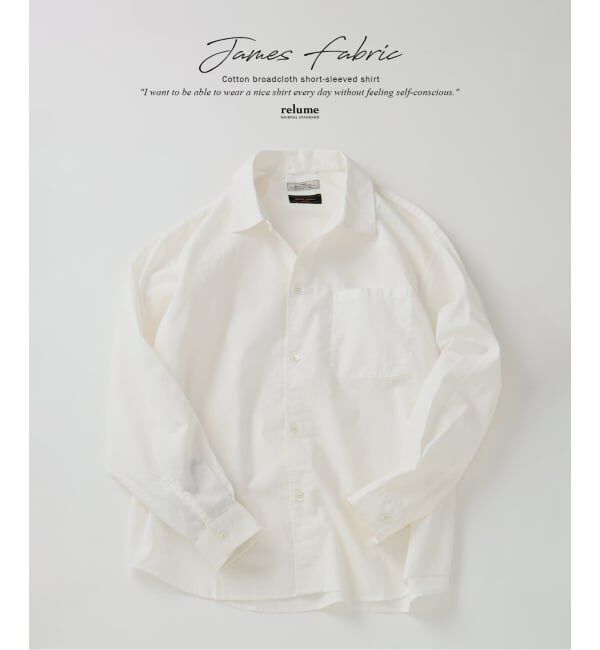 JOURNAL STANDARD relume「JAMES FABRIC コットンリネン ガーメントダイ シャツ」|シャツ・ブラウス|ホワイト
