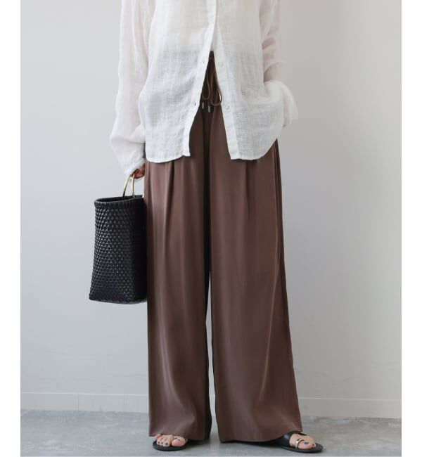 JOURNAL STANDARD relume「フィブリルインタックイージーパンツ」|その他|ブラウン