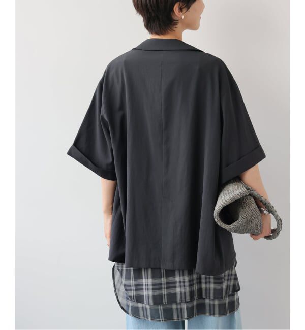 JOURNAL STANDARD relume「［吸水速乾 / 洗濯機洗い可］NATURAL FLAX ハーフスリーブジャケット」|テーラードジャケット|