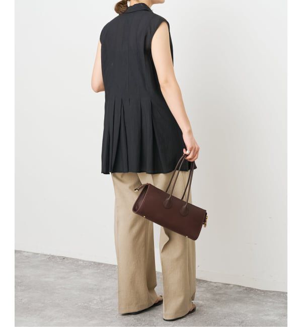 Spick and Span「《手洗い可》C/Rボイルタックノースリーブブラウス」|シャツ・ブラウス|