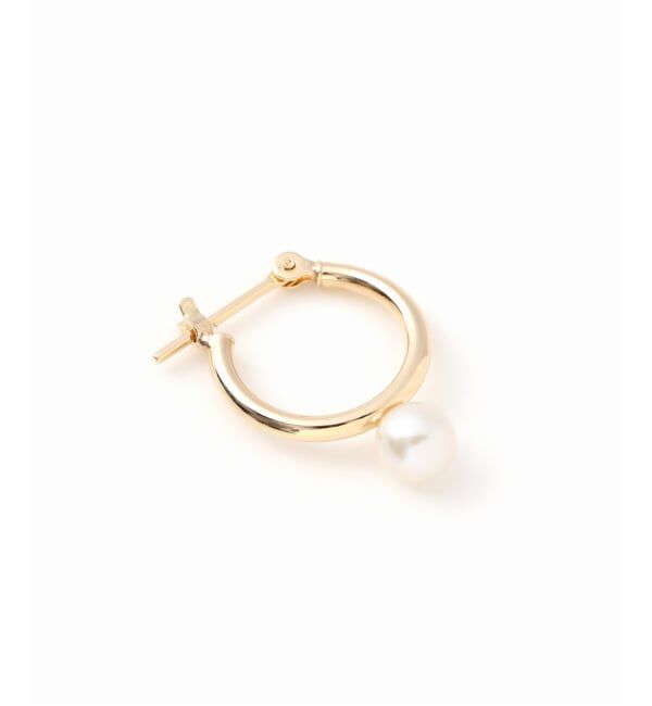 Lilas by Spick&Span「《WEB限定》パールフープピアスM K10（両耳）」|ピアス|