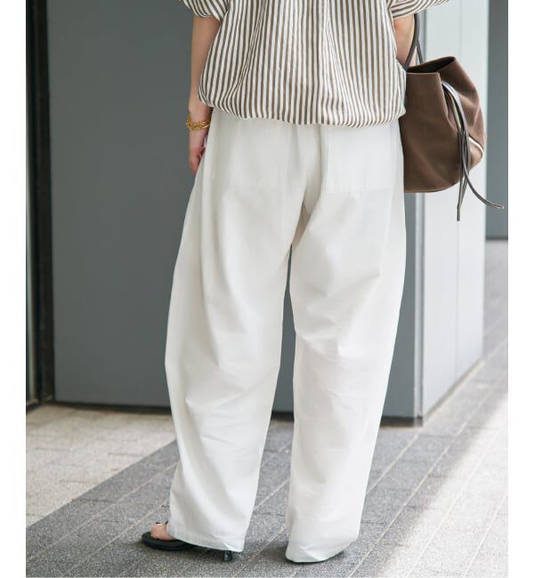 Spick and Span「ライトコットンバレルレッグパンツ」|その他|