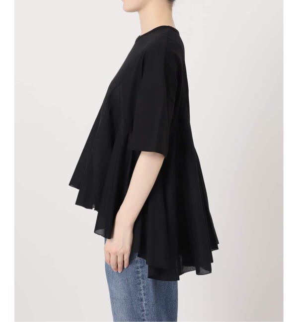 Spick and Span「《一部店舗+WEB限定 / 追加予約》AAYUSHI / アユーシ ペプラムラッフルTシャツ」|Tシャツ・カットソー|