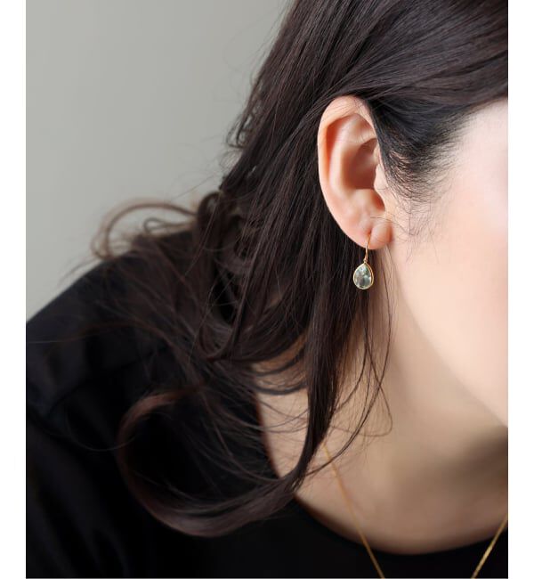 Spick and Span「《WEB限定》【SAMH by LILAS】グリーンアメジストピアス SVK18GP（両耳）」|ピアス|