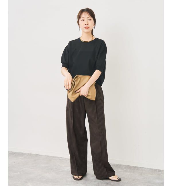 Spick and Span「《WEB限定 / 追加》シアーミラノリブパフスリーブプルオーバー」|ニット・セーター|