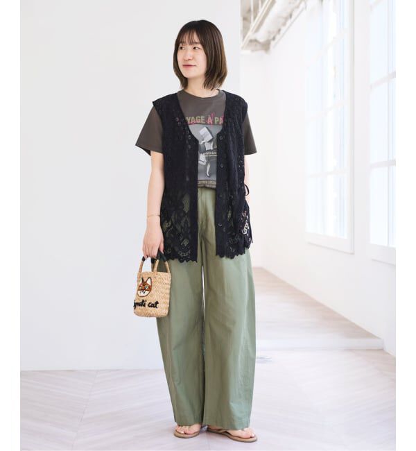 U by SPICK&SPAN「2WAYスカラレースリボンベスト」|ベスト・ジレ|