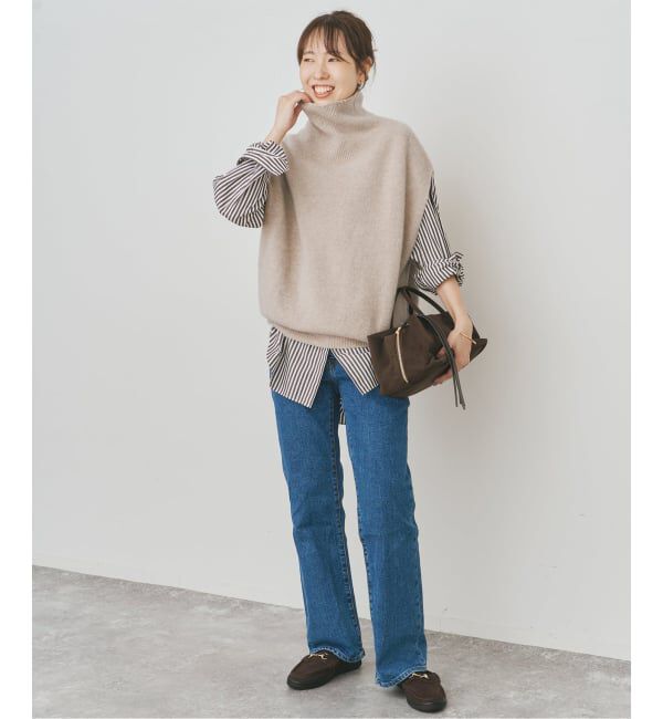 Spick and Span「《新色有り / 追加予約》オフタートルニットベスト」|ベスト・ジレ|