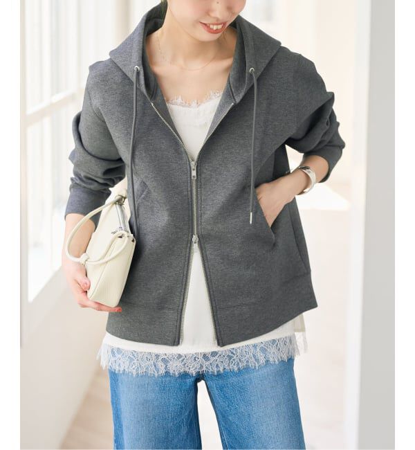Spick and Span「《WEB限定カラー有り / 追加予約》ストレッチジップフードパーカー」|パーカー|