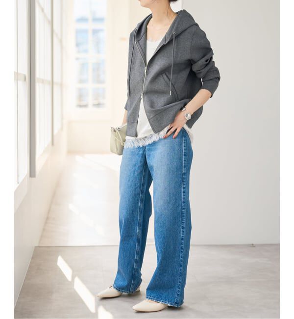 Spick and Span「《WEB限定カラー有り / 追加予約》ストレッチジップフードパーカー」|パーカー|