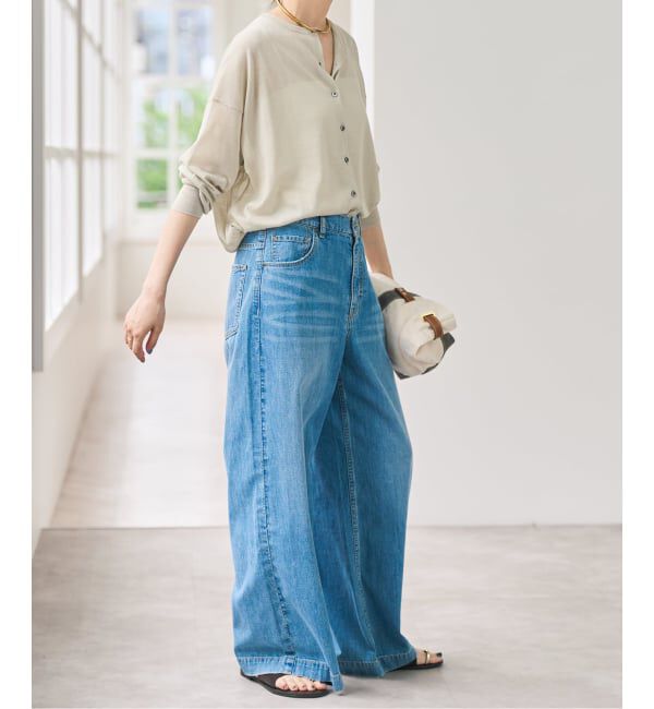 Spick and Span「《追加》ウォッシャブルシアークルーカーディガン」|カーディガン|