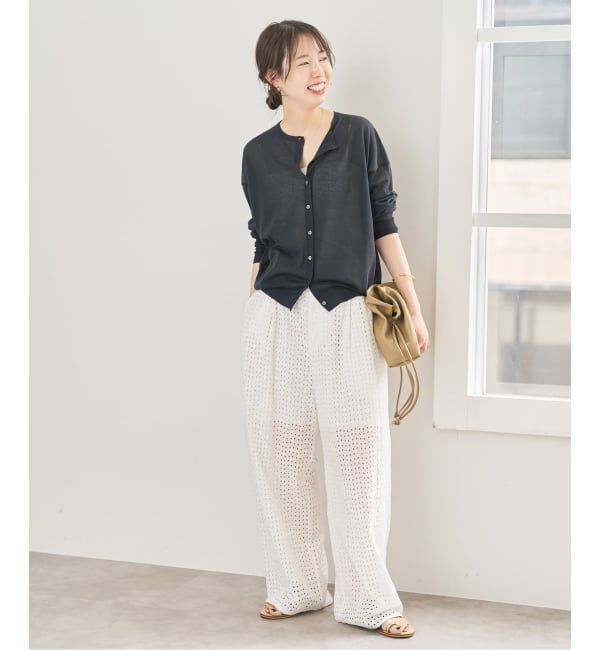 Spick and Span「《追加》ウォッシャブルシアークルーカーディガン」|カーディガン|