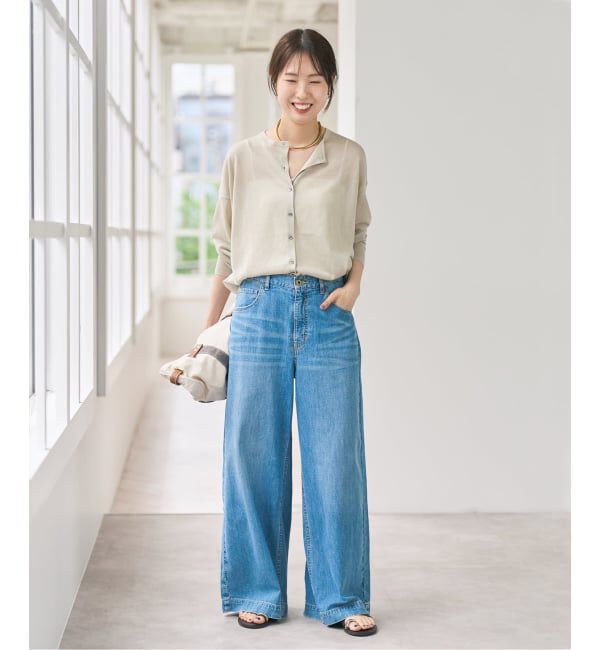 Spick and Span「《追加》ウォッシャブルシアークルーカーディガン」|カーディガン|