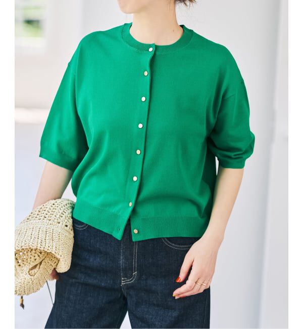 Spick and Span「《WEB限定 / 追加予約》ショートスリーブカーディガン」|カーディガン|