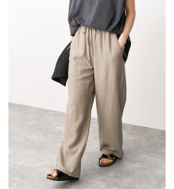Spick and Span「《追加予約》ドレープツイルイージーファティーグパンツ」|その他|ベージュ