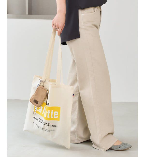  「《予約》La Hutte/ラユット yellow box logo tote」|トートバッグ|