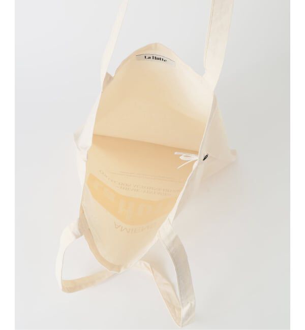  「《予約》La Hutte/ラユット yellow box logo tote」|トートバッグ|