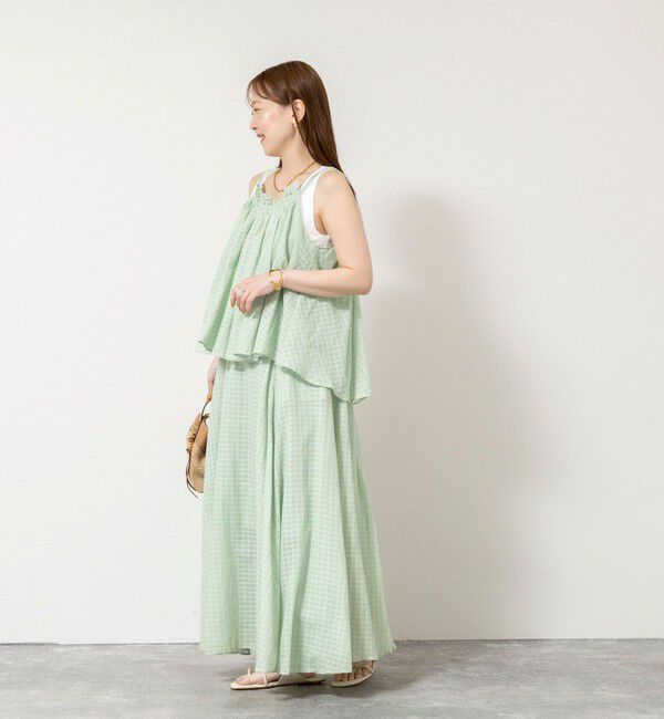 NOLLEY'S sophi「【WALANCE/ワランス】natural dye sheer cotton check flare スカート」|スカート|