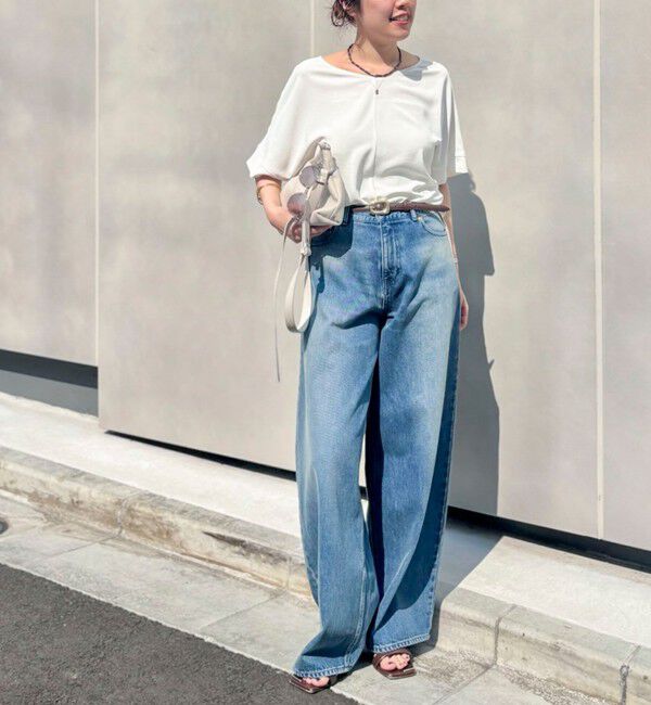 Rie Miller「《5サイズ展開》【RM denim】ルーズワイドデニム」|デニム|