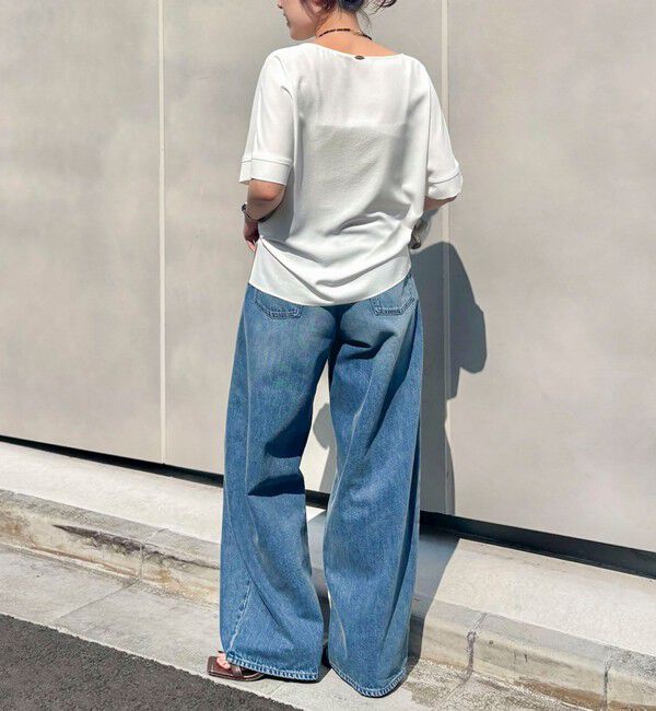 Rie Miller「《5サイズ展開》【RM denim】ルーズワイドデニム」|デニム|