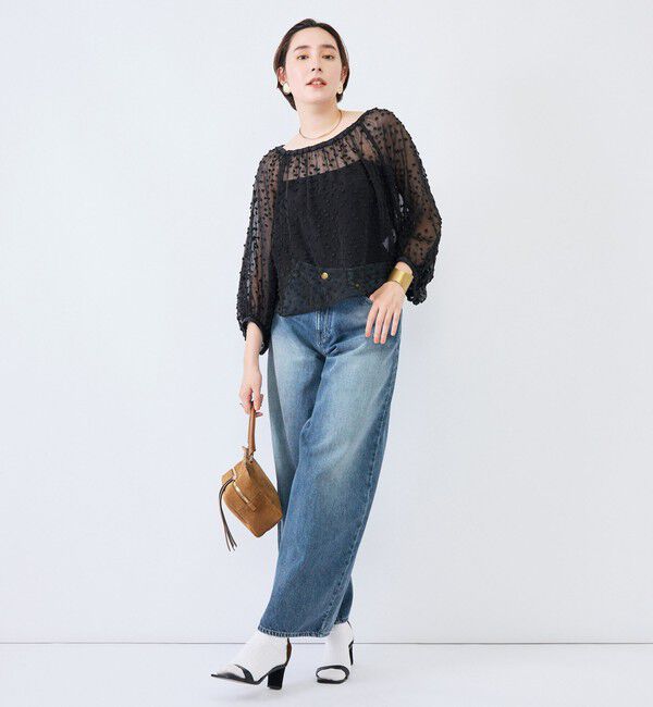 Rie Miller「《5サイズ展開》【RM denim】ルーズワイドデニム」|デニム|