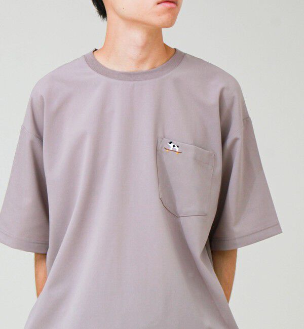 GLOSTER「【フレブル刺繍/セットアップ対応】カラミ織りTEE フェイクレイヤード」|Tシャツ・カットソー|