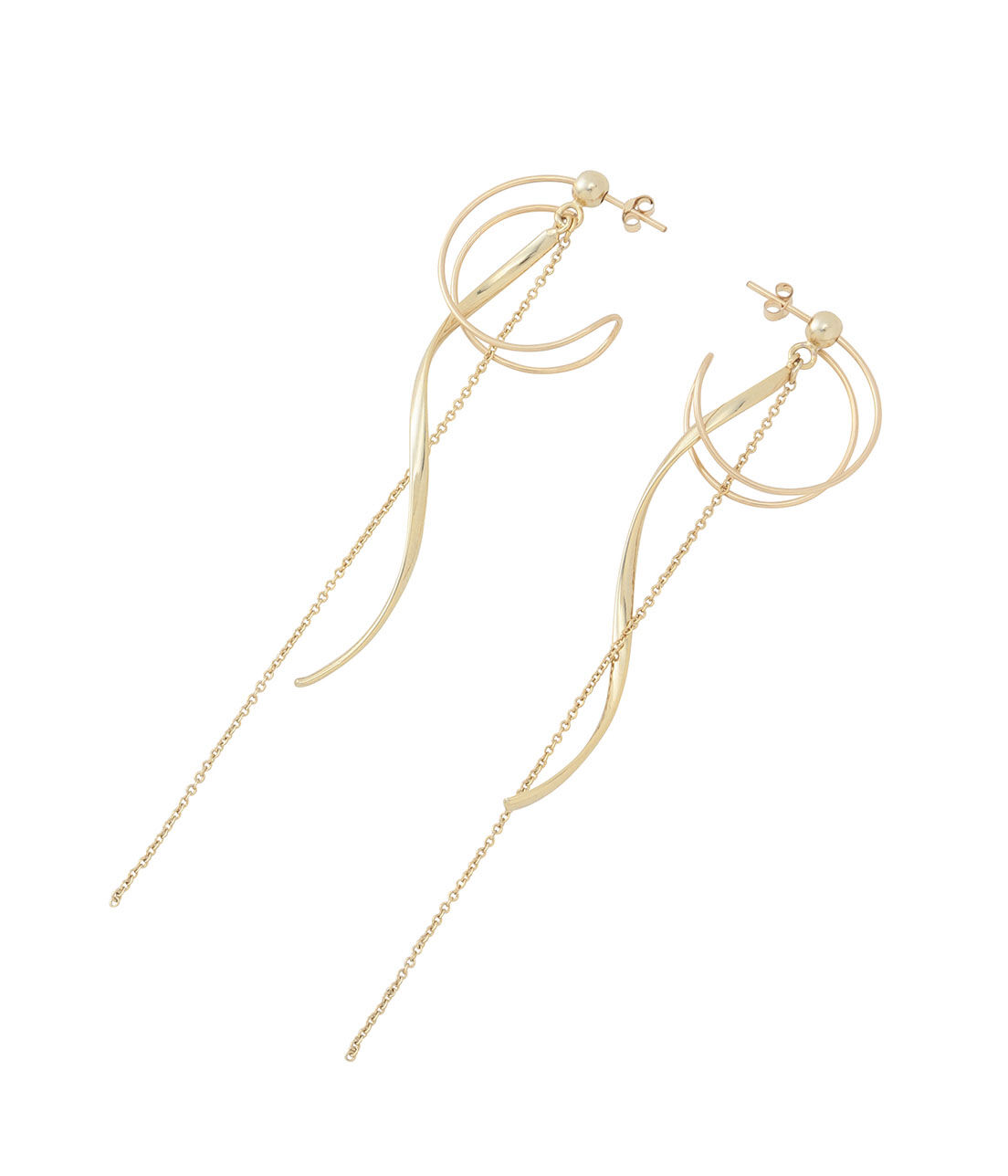 SALON adam et rope'「【SALONオリジナルBOX付き】14KGFツイストフープピアス」|ピアス|