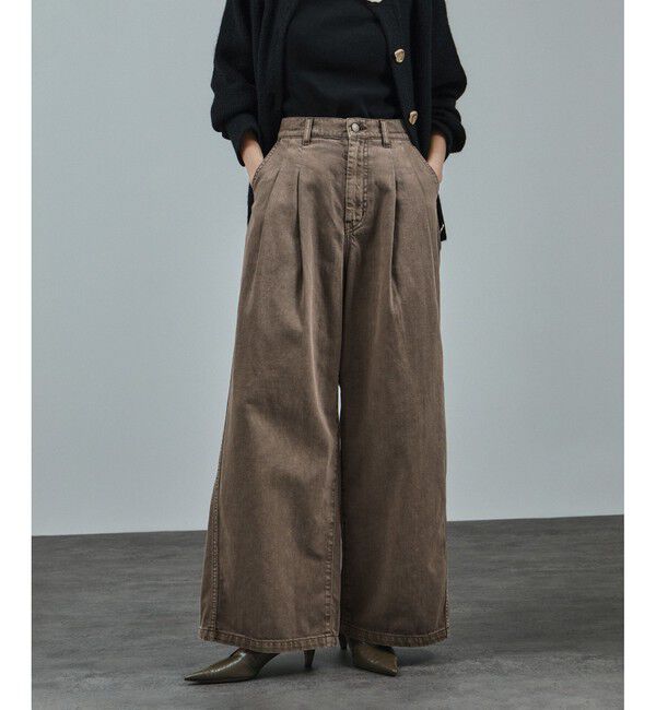 SALON adam et rope'「ブロークンツイル デニムパンツ」|デニム|ブラウン系(23)