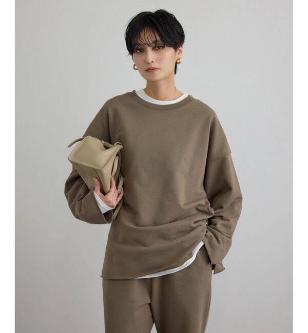 SALON adam et rope'「【WEB・一部店舗限定】ローエッジオーバースウェットプルオーバー / セットアップ対応」|スウェット・ジャージ|ブラウン系(23)