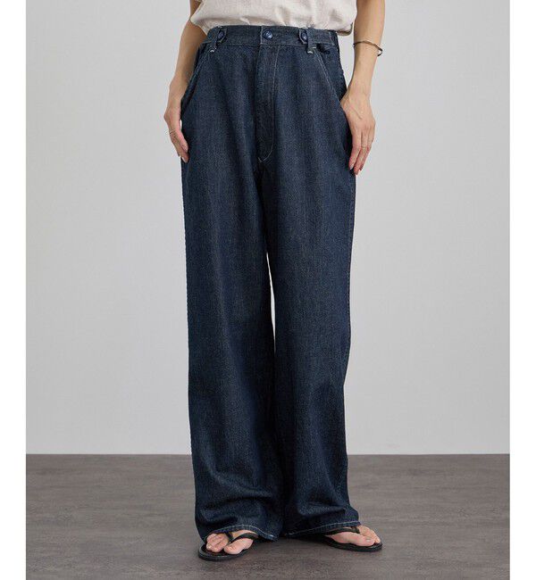 SALON adam et rope'「【KURO for SALON（クロ）】別注EASY TUCK DENIM INDIGO / デニムパンツ」|デニム|
