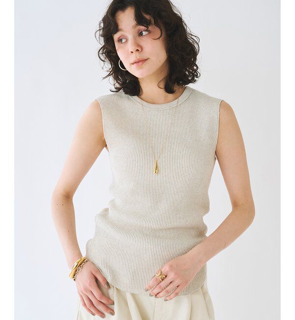  「《人気再販アイテム》ワッフルノースリーブプルオーバー」|Tシャツ・カットソー|