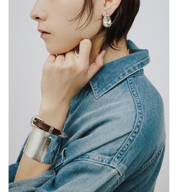  「【Hoaw.】オーバルシルエットピアス」|リング|