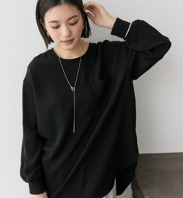  「【冷房・日焼け対策◎/3サイズ展開/手洗い可】ジョーゼットポケットブラウス」|シャツ・ブラウス|