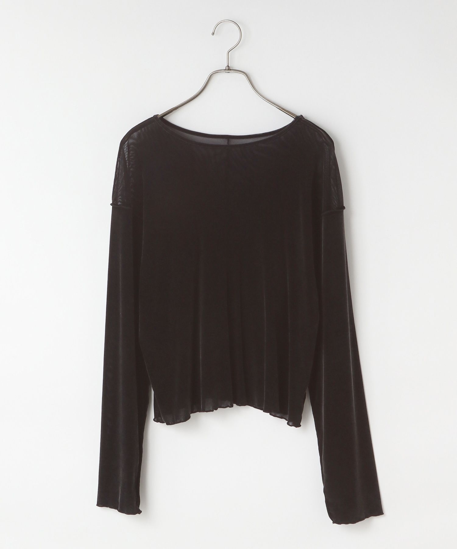 LOWRYS FARM「ベロア2WAYPOLS」|Tシャツ・カットソー|BLK