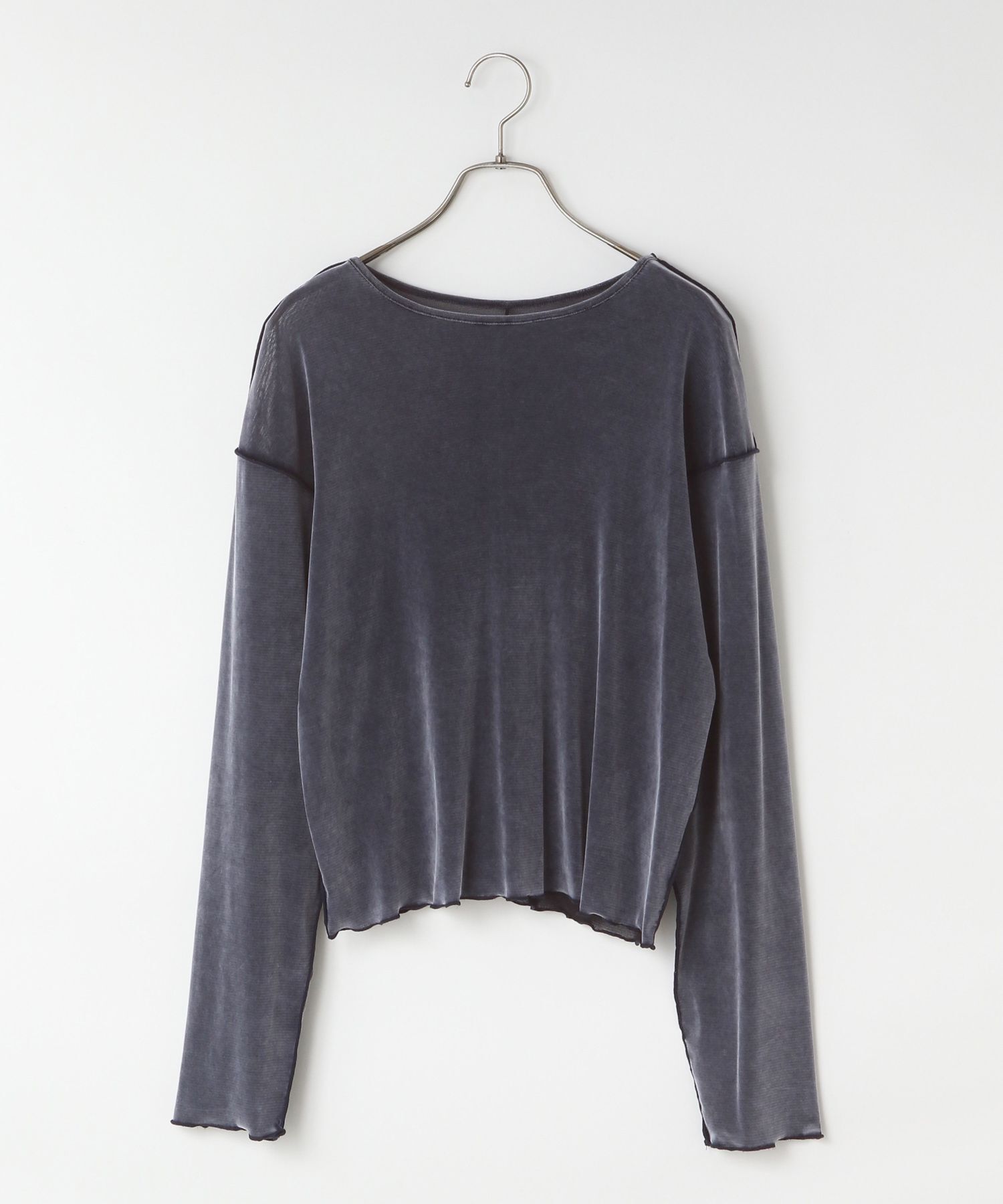 LOWRYS FARM「ベロア2WAYPOLS」|Tシャツ・カットソー|NVY