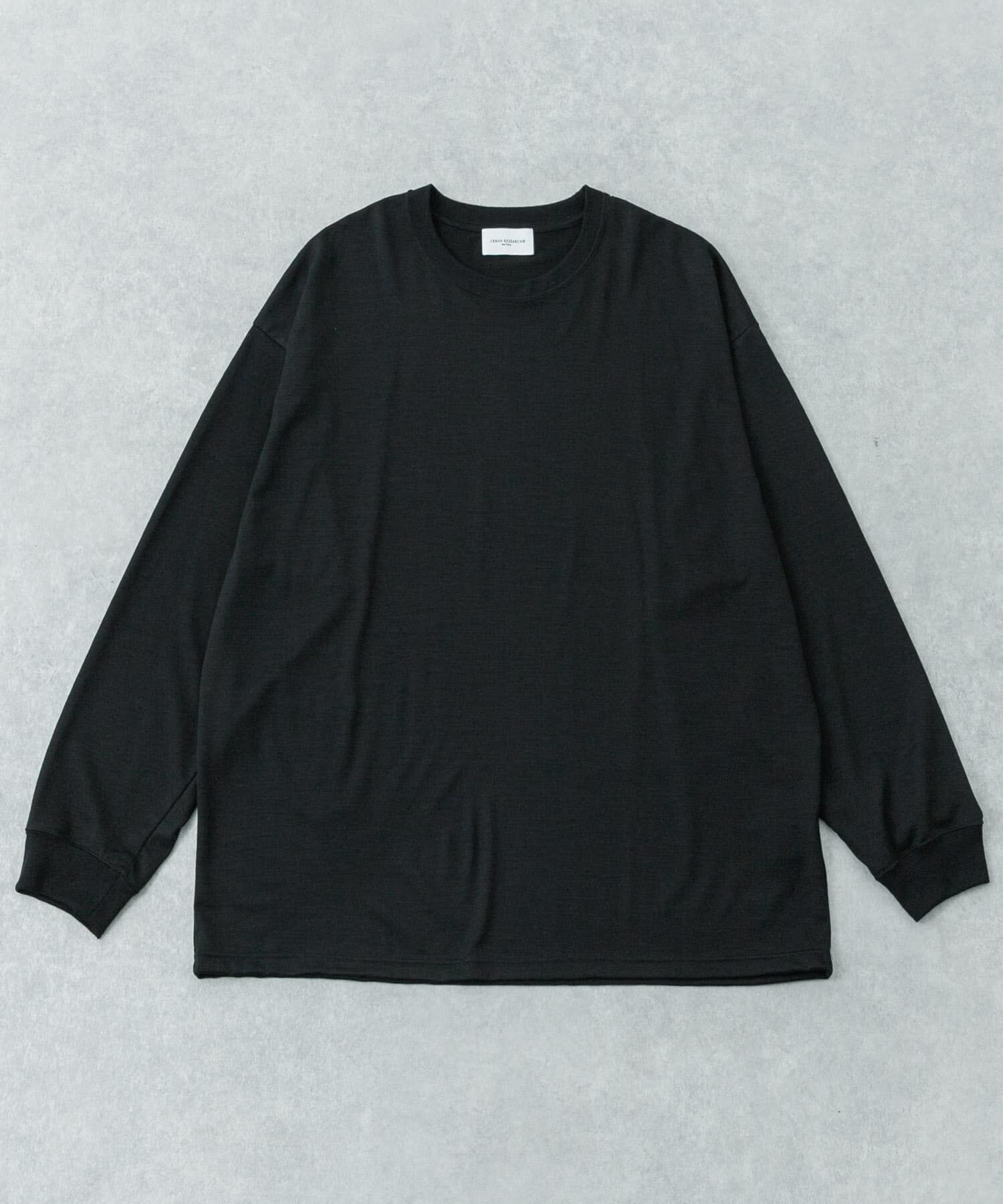 URBAN RESEARCH「『洗濯可』new basic　WASHABLE MERINO WOOL LONG-SLEEVE」|Tシャツ・カットソー|ブラック