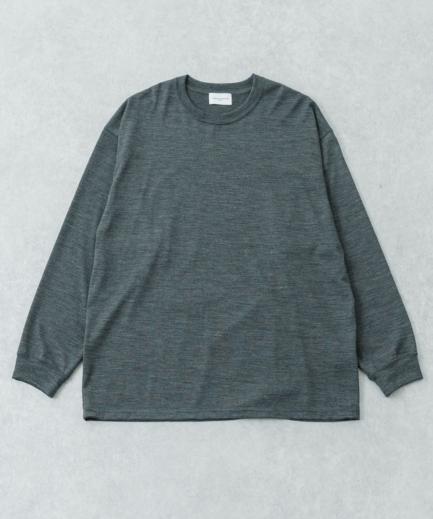 URBAN RESEARCH「『洗濯可』new basic　WASHABLE MERINO WOOL LONG-SLEEVE」|Tシャツ・カットソー|チャコールグレー