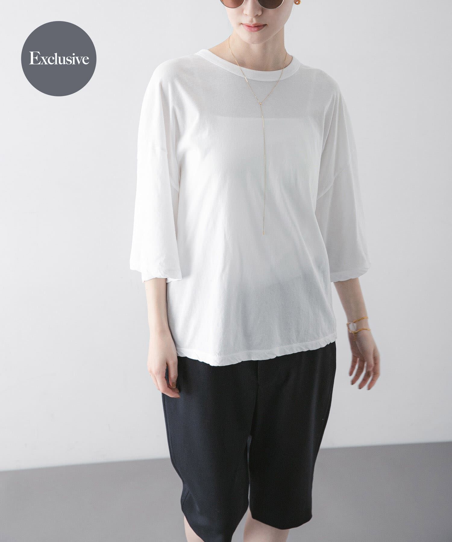 URBAN RESEARCH「『別注』ATON&times;URBAN RESEARCH　WIDE SLEEVE T-SHIRTS」|Tシャツ・カットソー|ホワイト