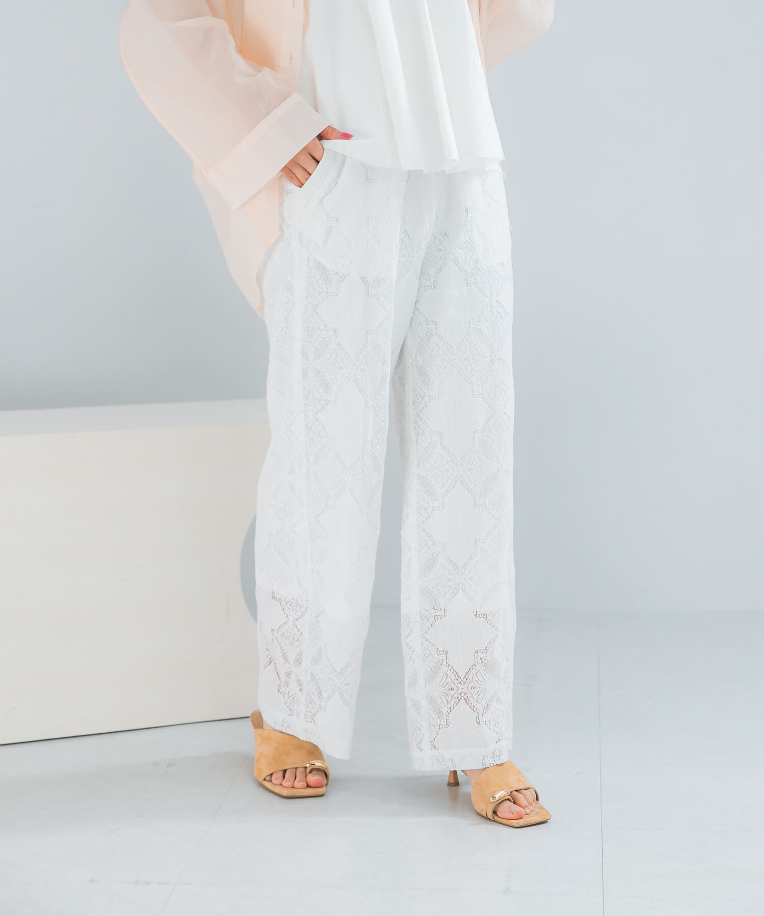 URBAN RESEARCH ROSSO「パネルレースストレートイージーパンツ」|その他|