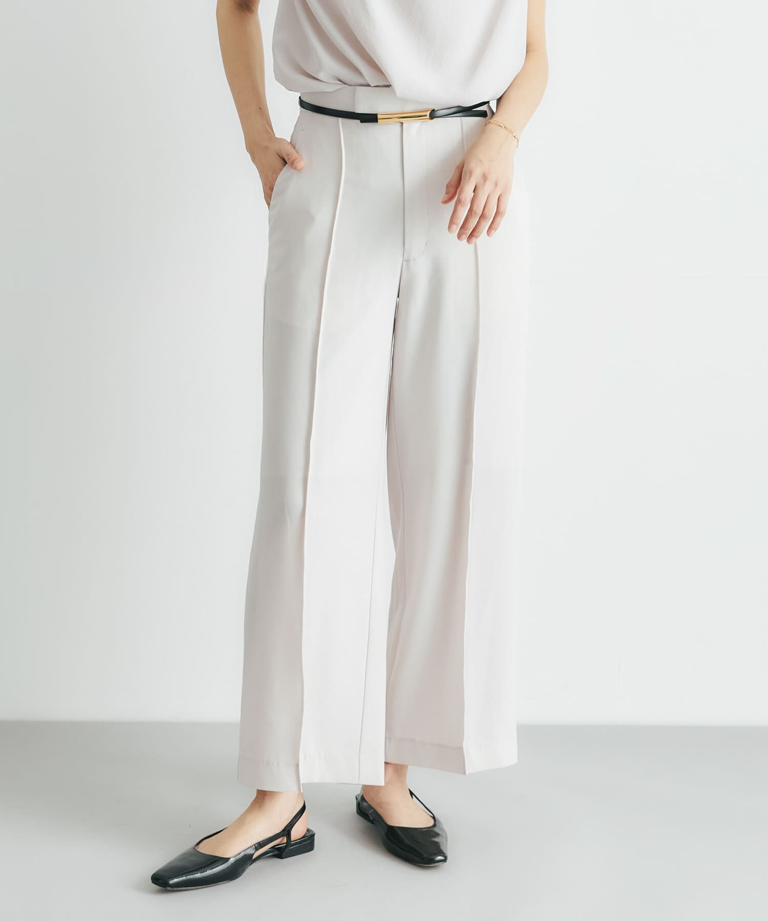 URBAN RESEARCH ROSSO「クールタッチ 防シワ ストレートパンツ」|その他|ベージュ系その他