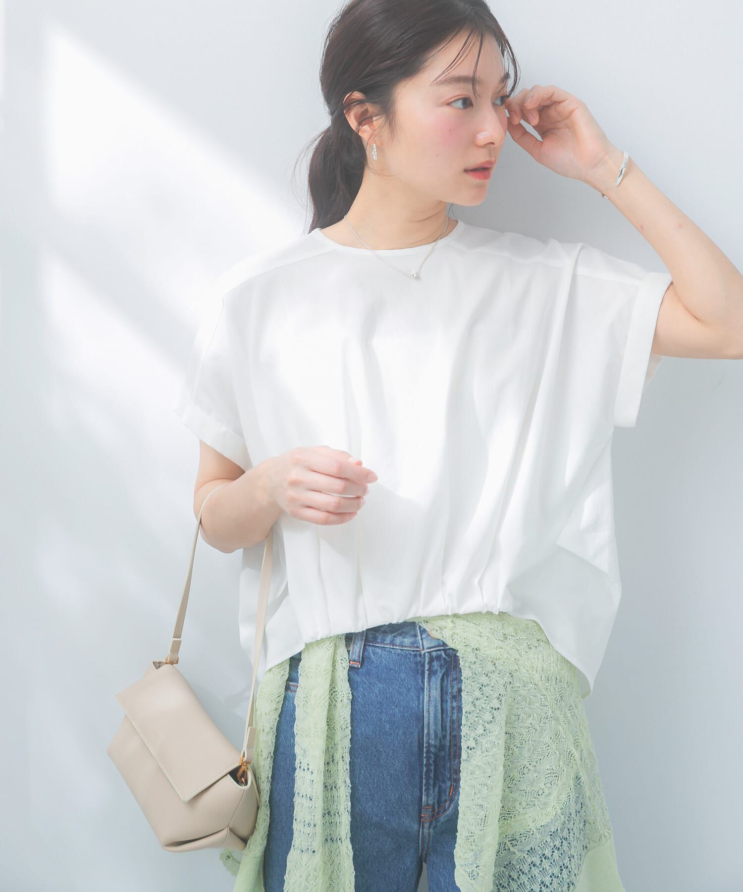 URBAN RESEARCH ROSSO「リネン混ドルマンプルオーバー」|シャツ・ブラウス|ホワイト