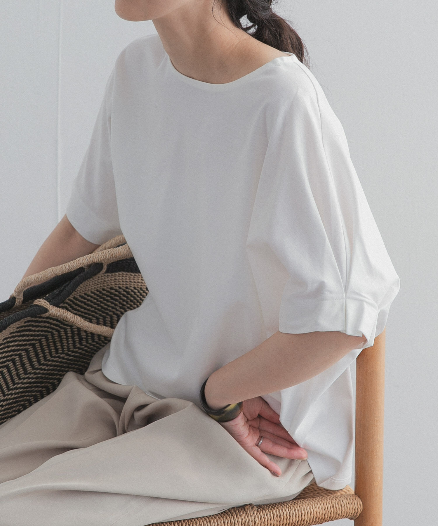 URBAN RESEARCH DOORS「『UR TECH』サマシェアタックスリーブプルオーバー」|Tシャツ・カットソー|