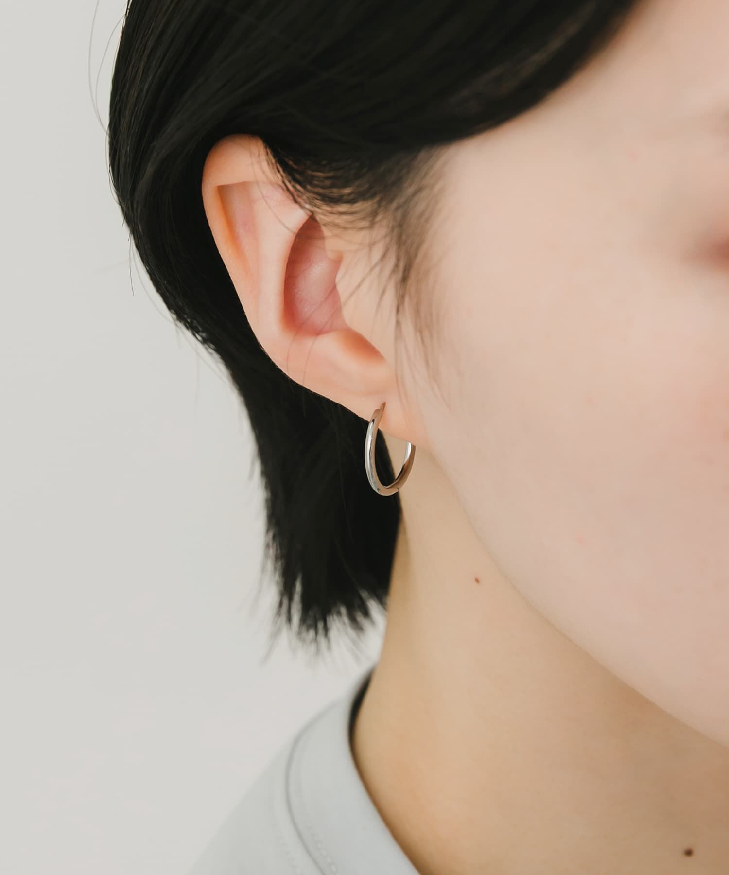 SMELLY「ステンレスフープピアス17mm」|ピアス|シルバー