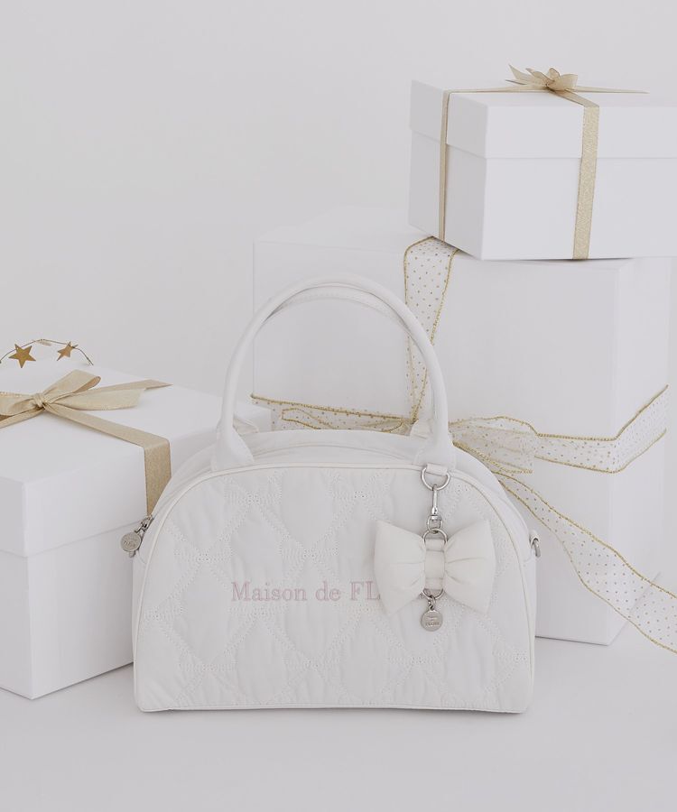 Maison de FLEUR「リボンキルティング2Wayボストンバッグ」|ハンドバッグ|