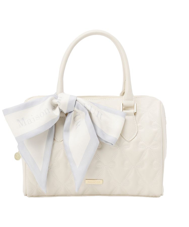 Maison de FLEUR「【スカーフ付き/2Way】リボンキルティング2Wayボストン」|ハンドバッグ|