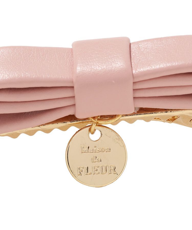 Maison de FLEUR「【2個セット】フェイクレザーリボンクリップセット」|その他|