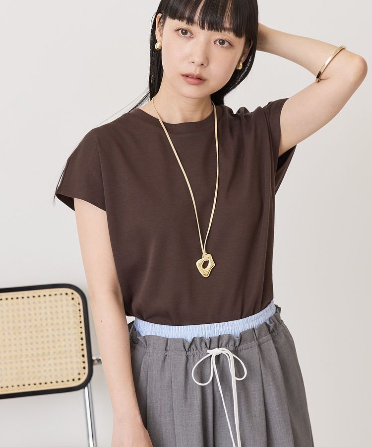 AMERICAN HOLIC「【抗菌防臭】フレンチスリーブプルオーバー」|Tシャツ・カットソー|Brown