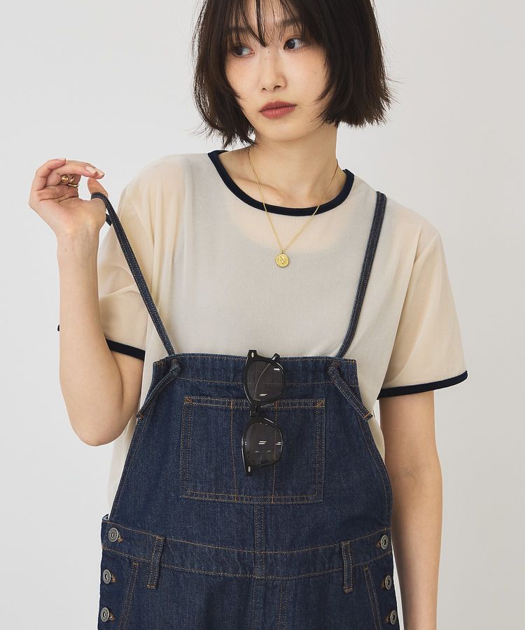 AMERICAN HOLIC「シアーベロア配色プルオーバー」|Tシャツ・カットソー|Ivory