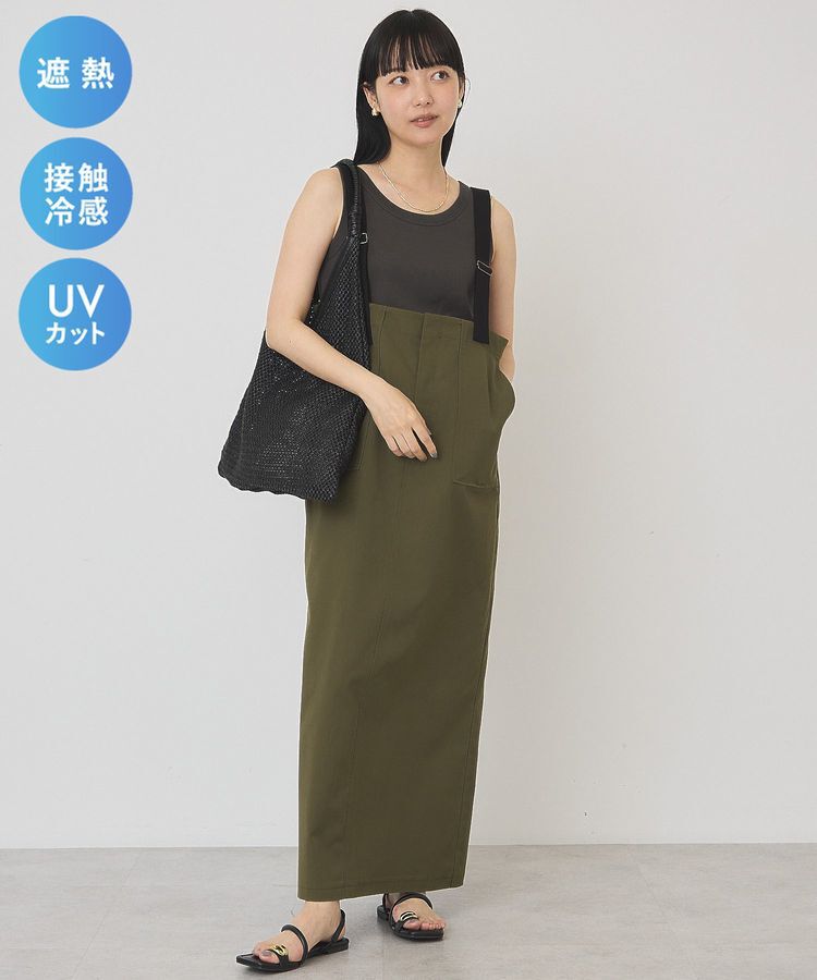AMERICAN HOLIC「【マルチ機能】フロントZIPツイルジャンスカ」|ジャンパースカート|Khaki
