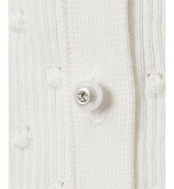 LOULOU WILLOUGHBY「【LOULOU WILLOUGHBY】アイレット半袖カーディガン」|カーディガン|